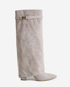 Bellaro Suede Knee-High Boots - Taupe