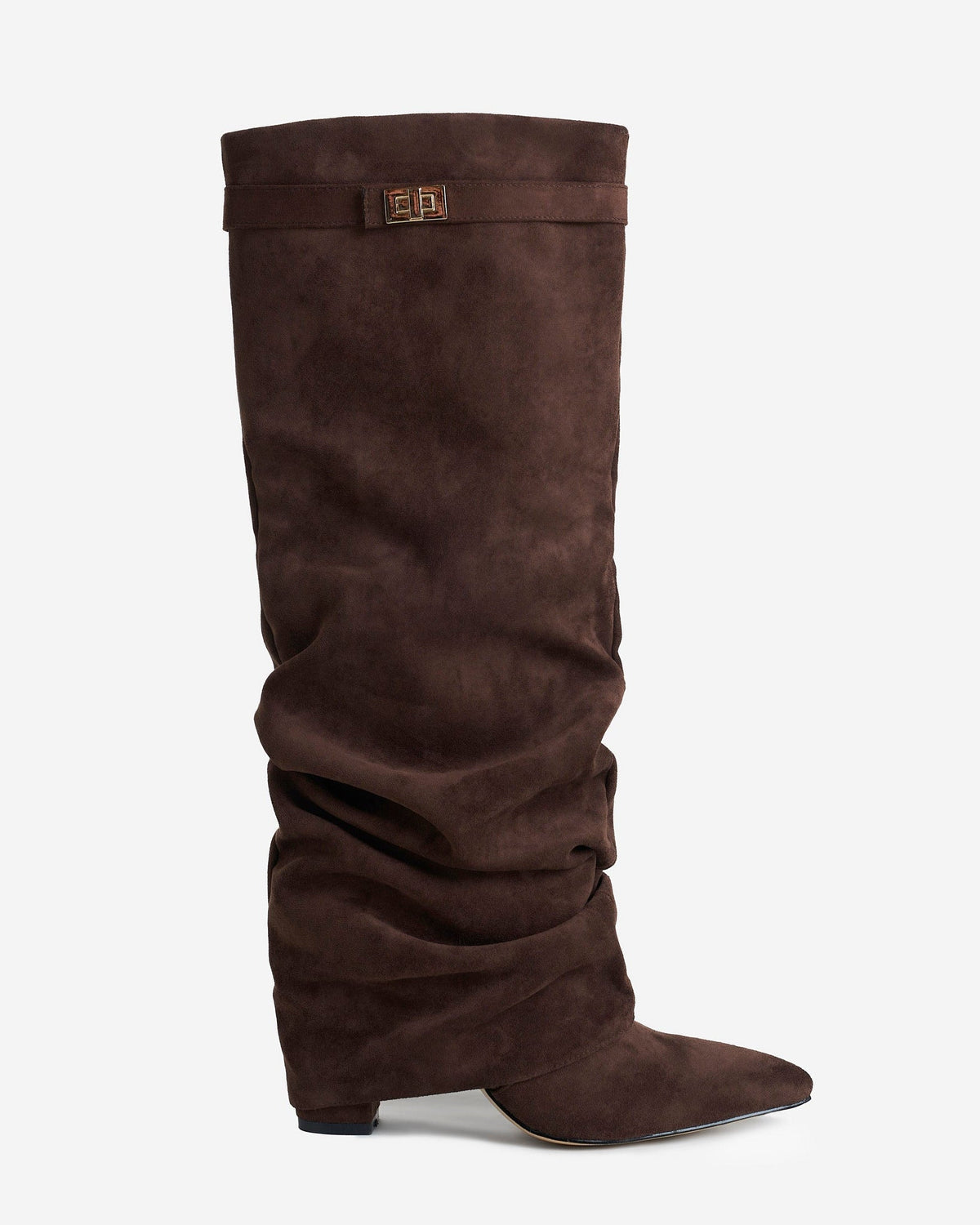Lavista Slouchy Suede Knee-High Boots - Dark Brown