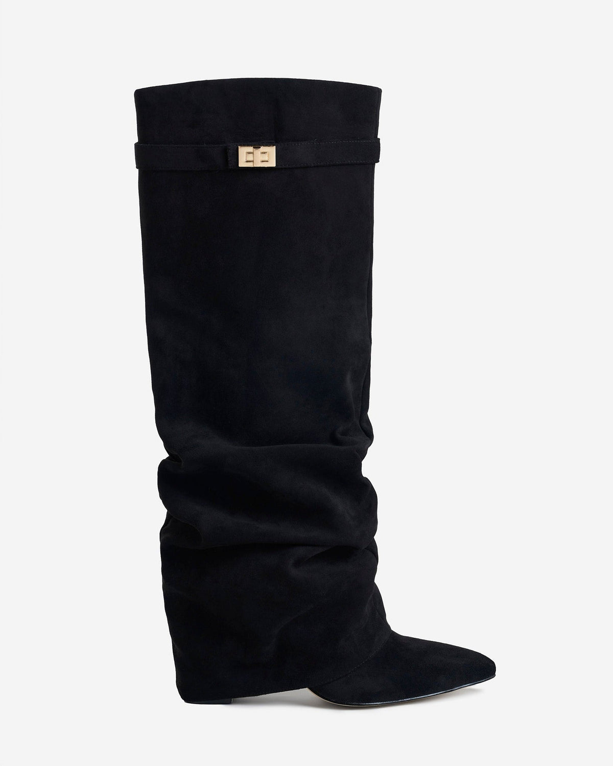 Lavista Slouchy Suede Knee-High Boots - Black
