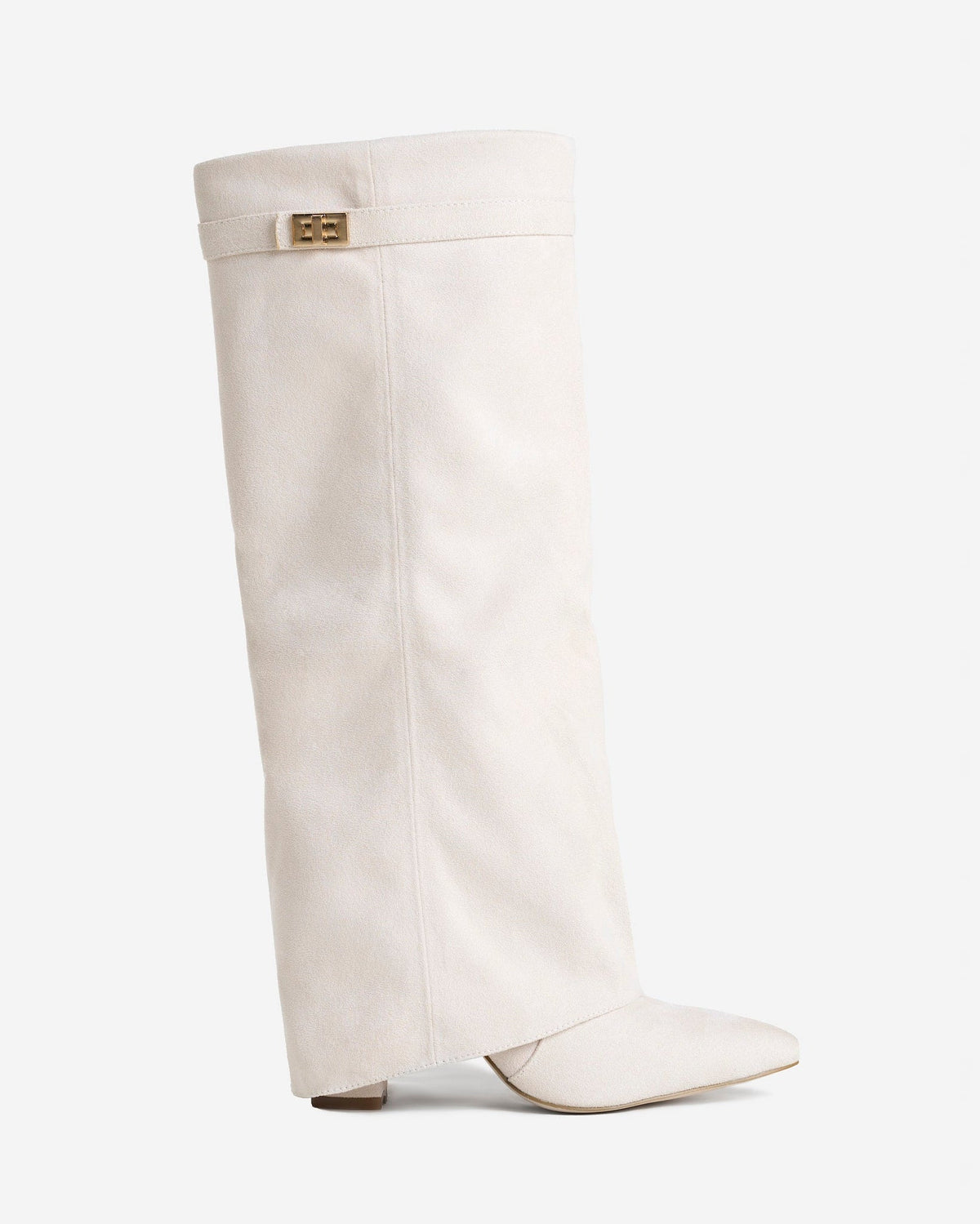 Bellaro Suede Knee-High Boots - Creamy