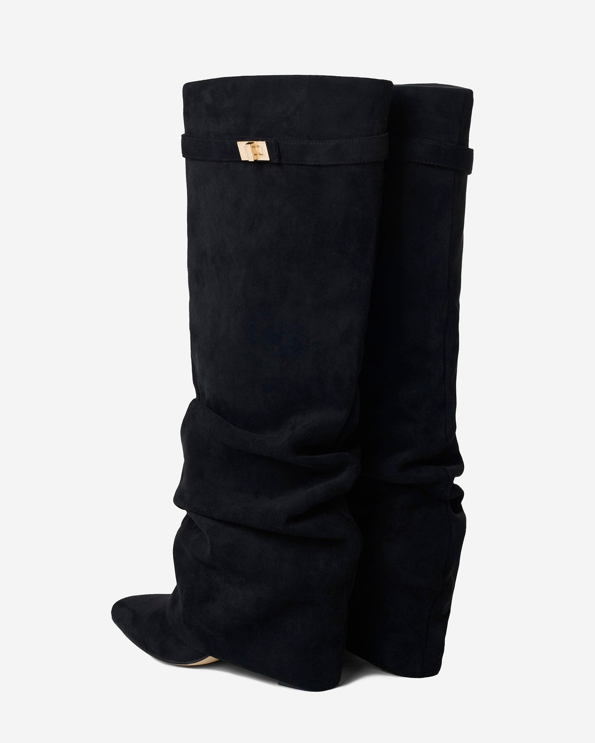 Lavista Slouchy Suede Knee-High Boots - Black