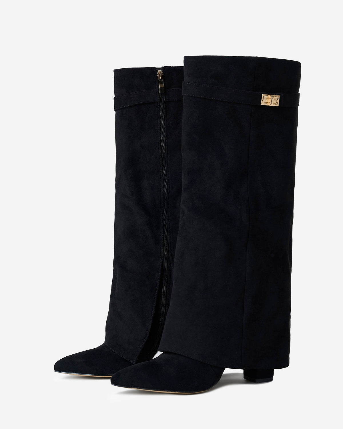Lavista Suede Knee-High Boots - Black
