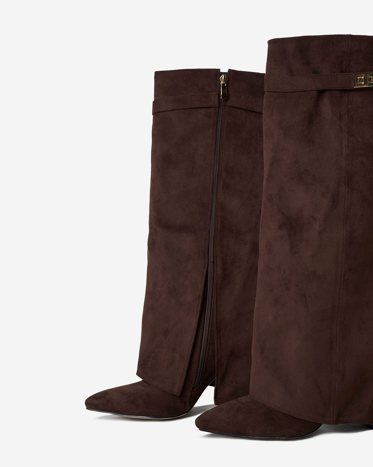 Lavista Suede Knee-High Boots - Dark Brown