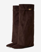 Lavista Suede Knee-High Boots - Dark Brown