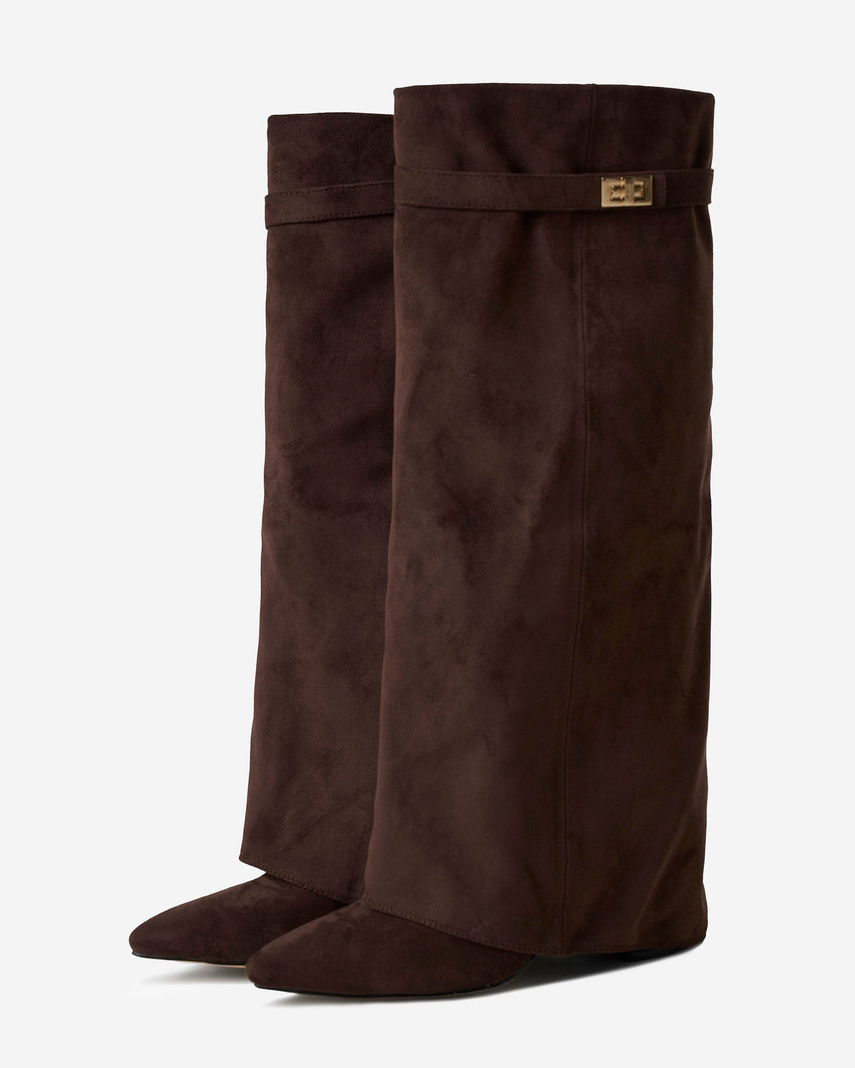 Lavista Suede Knee-High Boots - Dark Brown