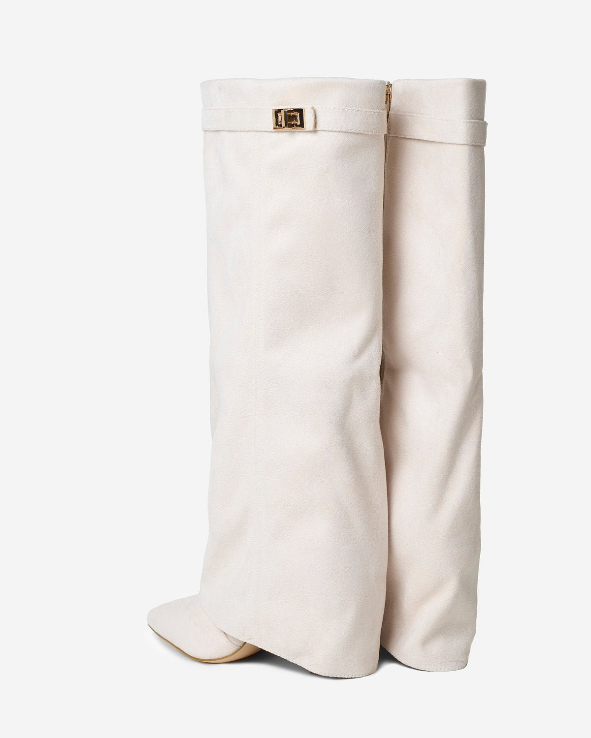 Bellaro Suede Knee-High Boots - Creamy