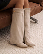 Bellaro Suede Knee-High Boots - Taupe