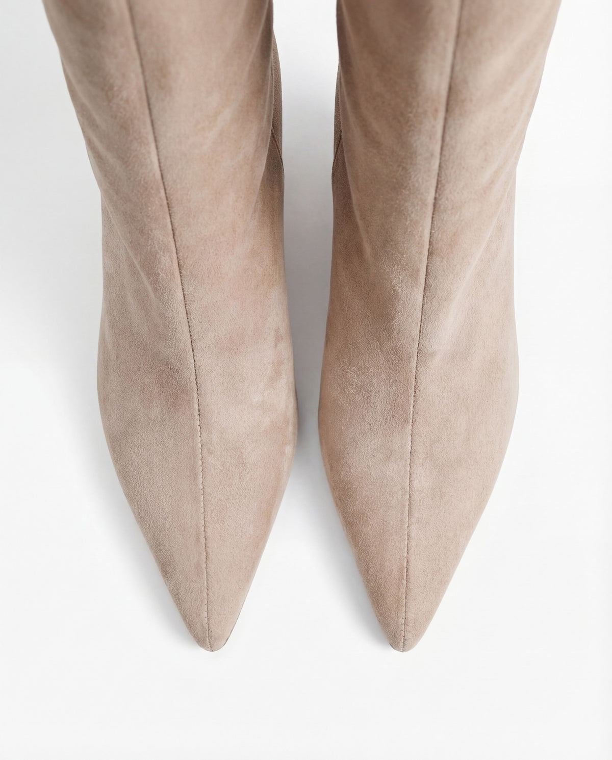 Mona Suede Knee-High Boots – Beige