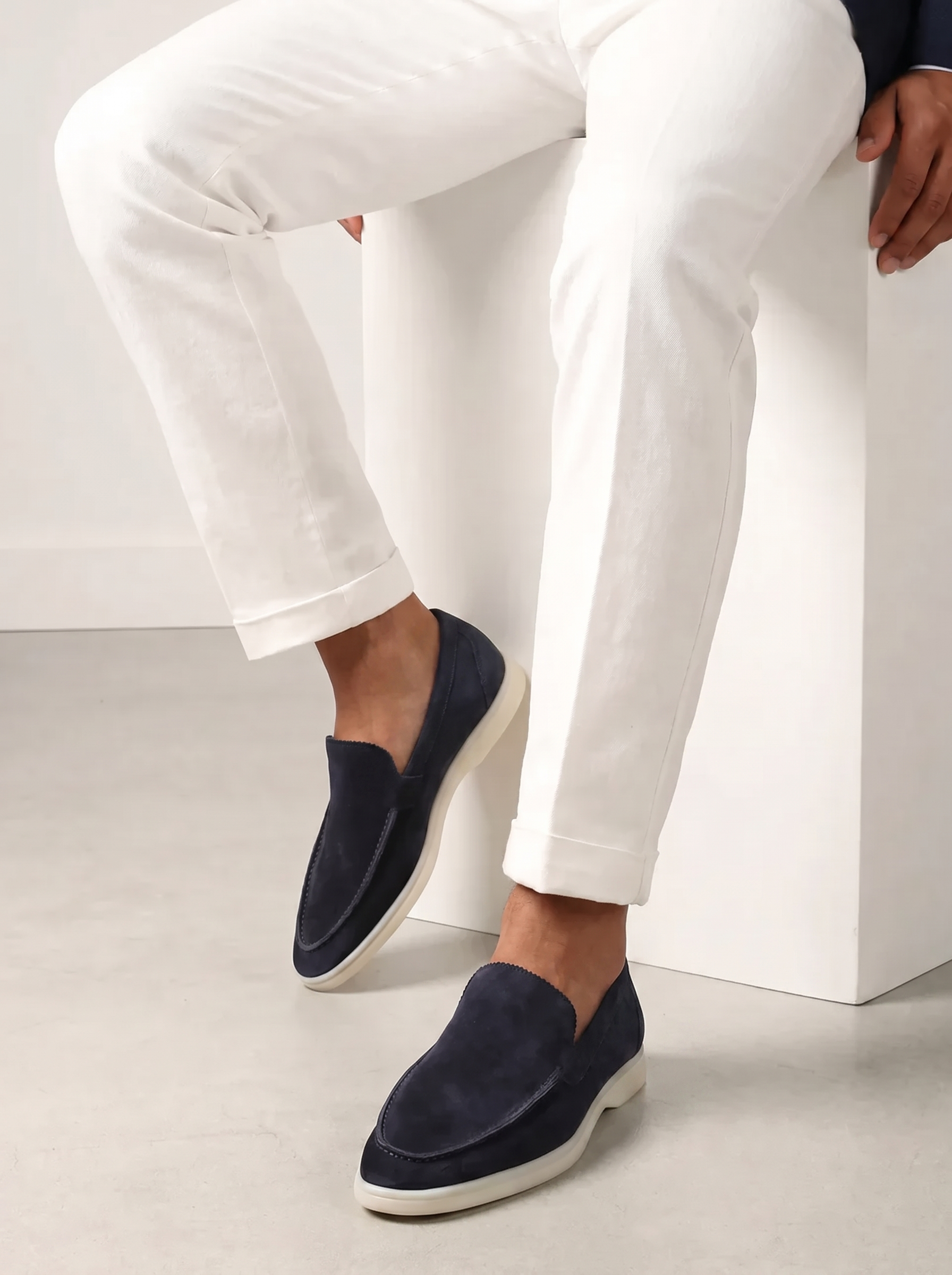 Navy Yacht Loafers