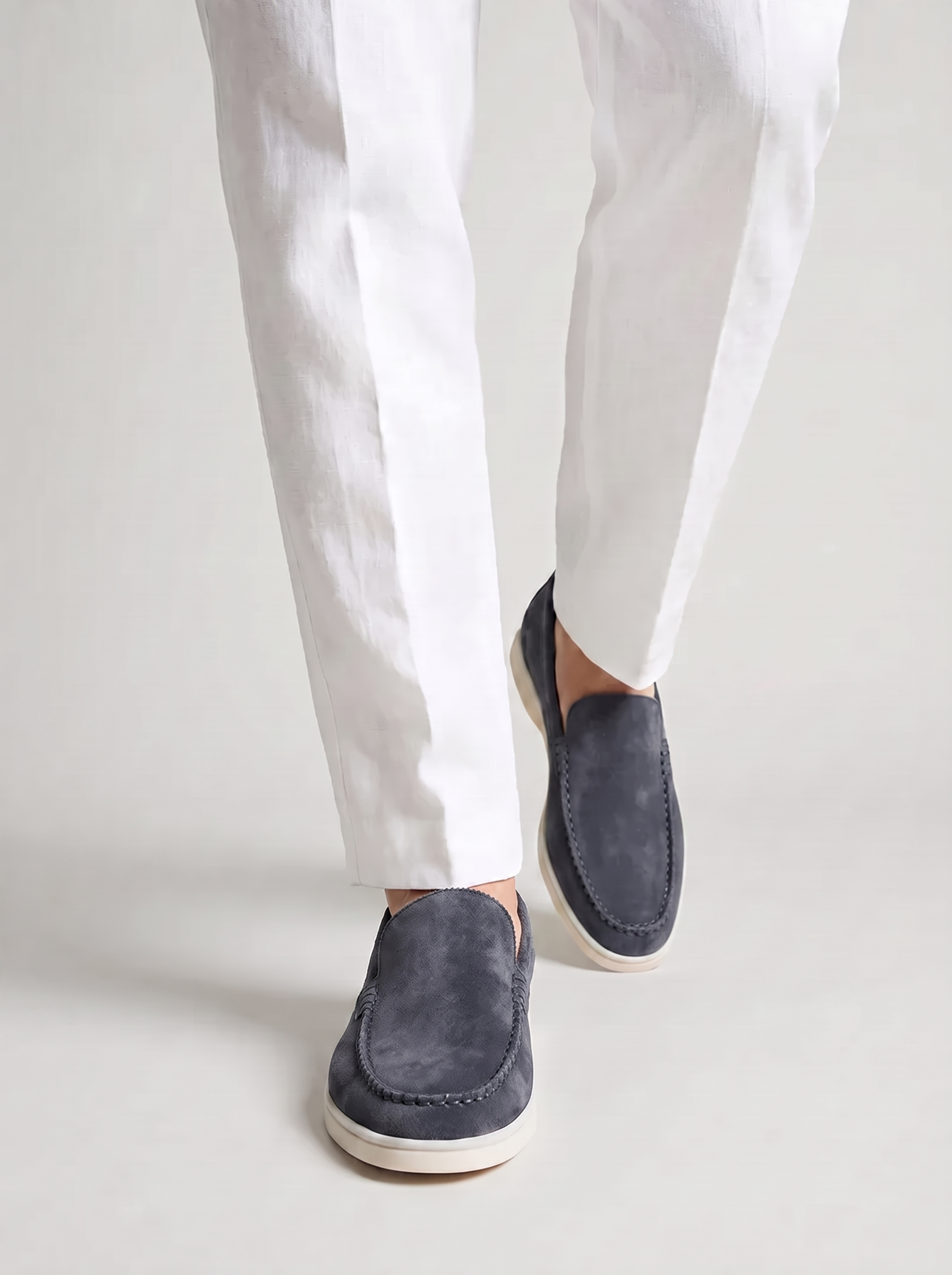 Steel Blue Giorno Loafers