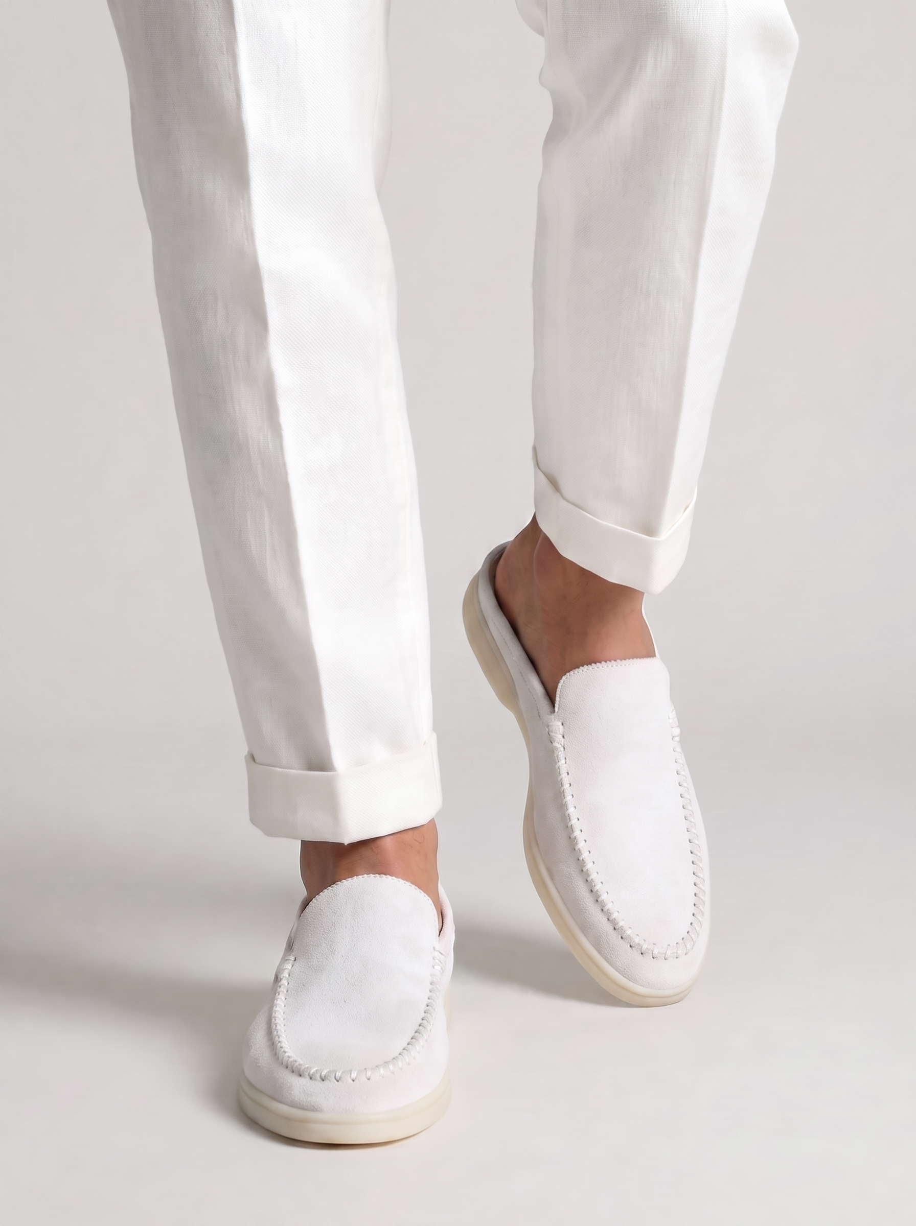 White Giorno Loafers
