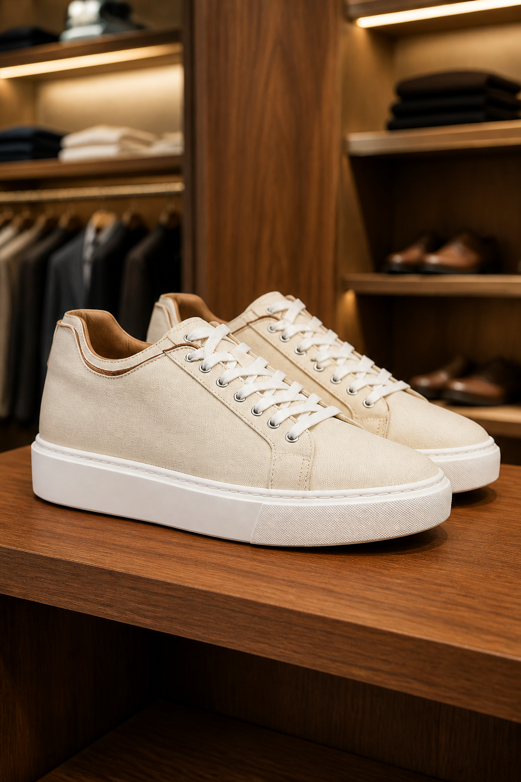 Amalfi beige esposta in boutique, vista 1