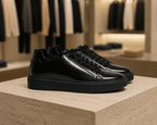 Modica nera esposta in boutique, vista 1