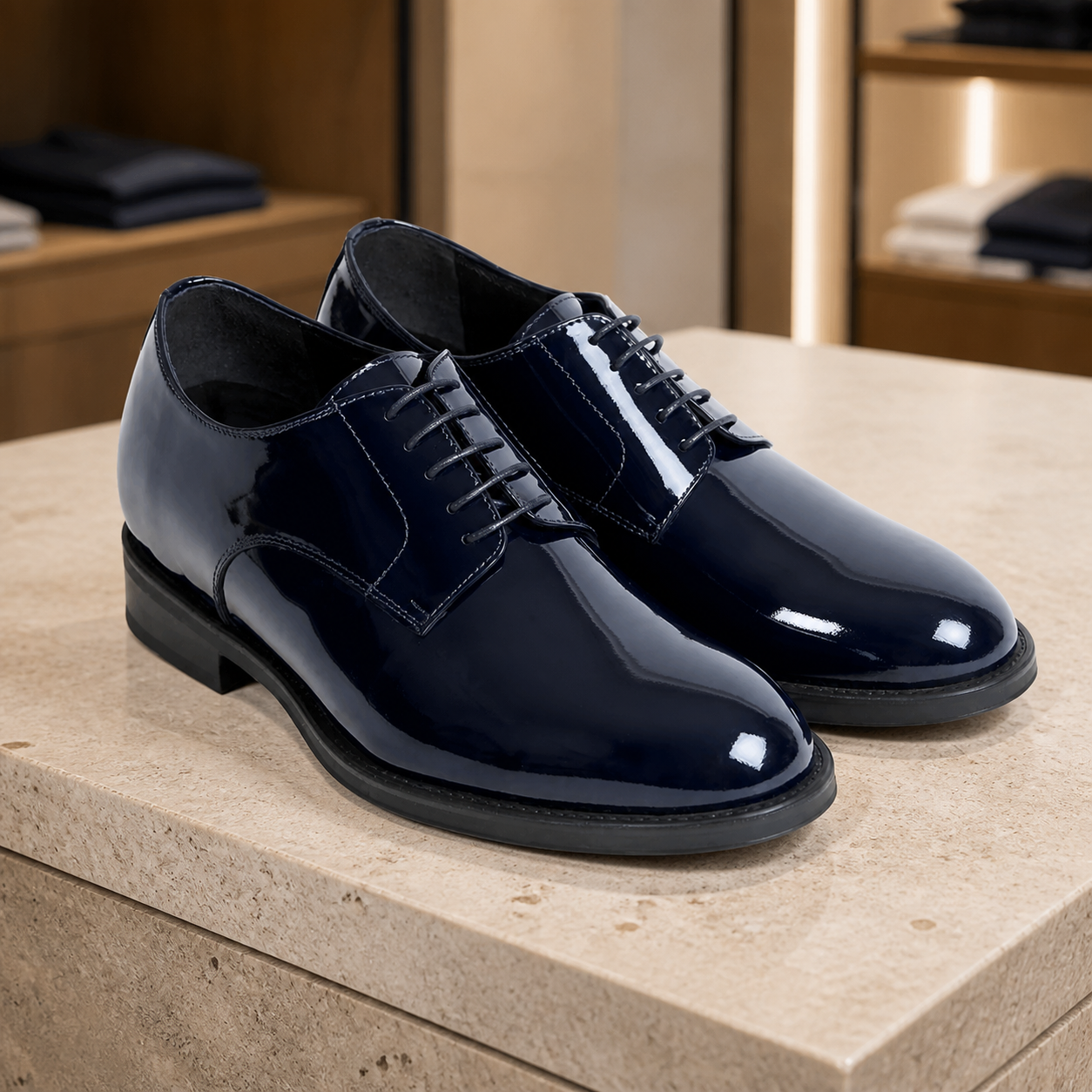Bagnoregio blu esposta in boutique, vista 2