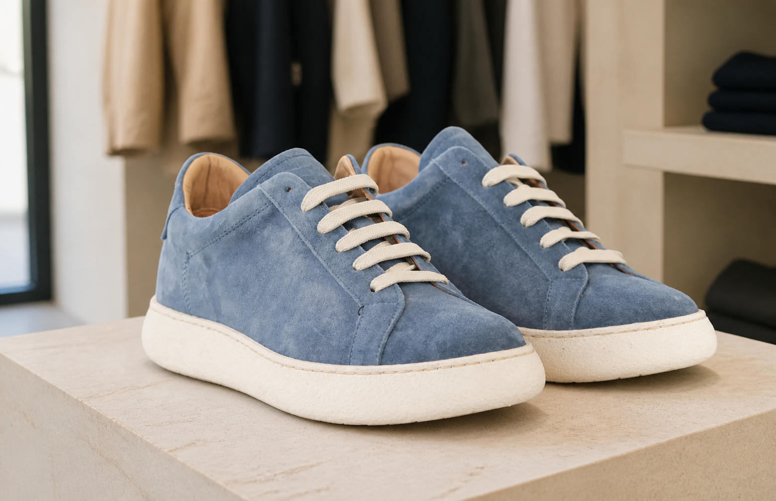 Benevento azzurra esposta in boutique, vista 3