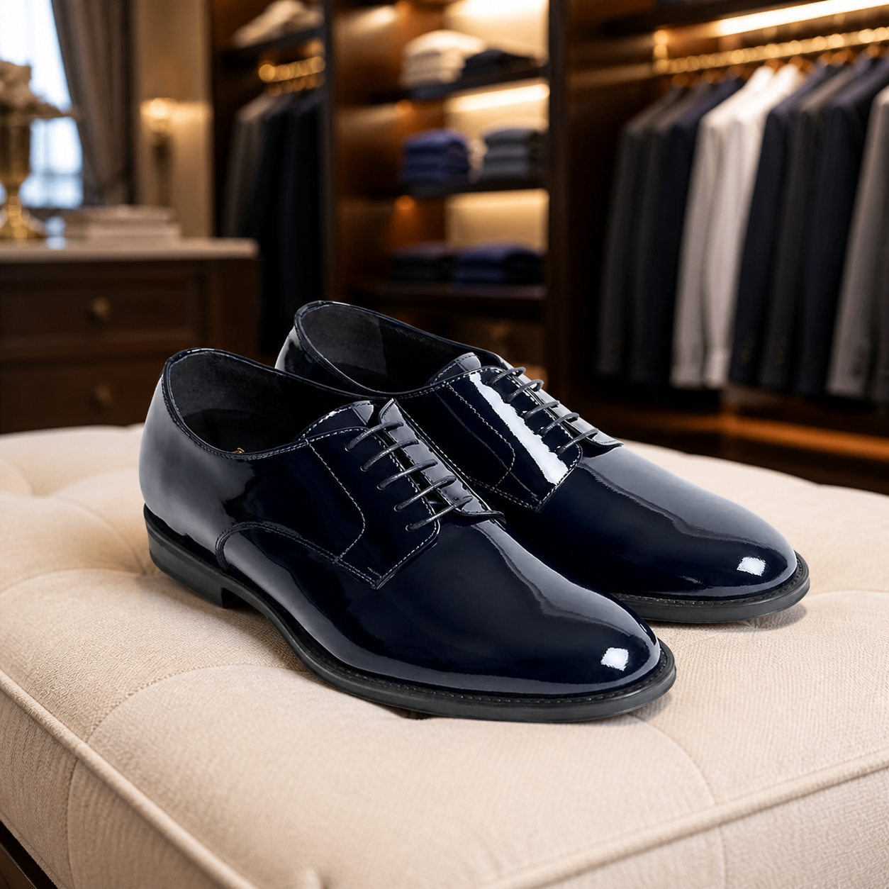 Bagnoregio blu esposta in boutique, vista 3