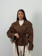 Adinda Cropped Trench Coat