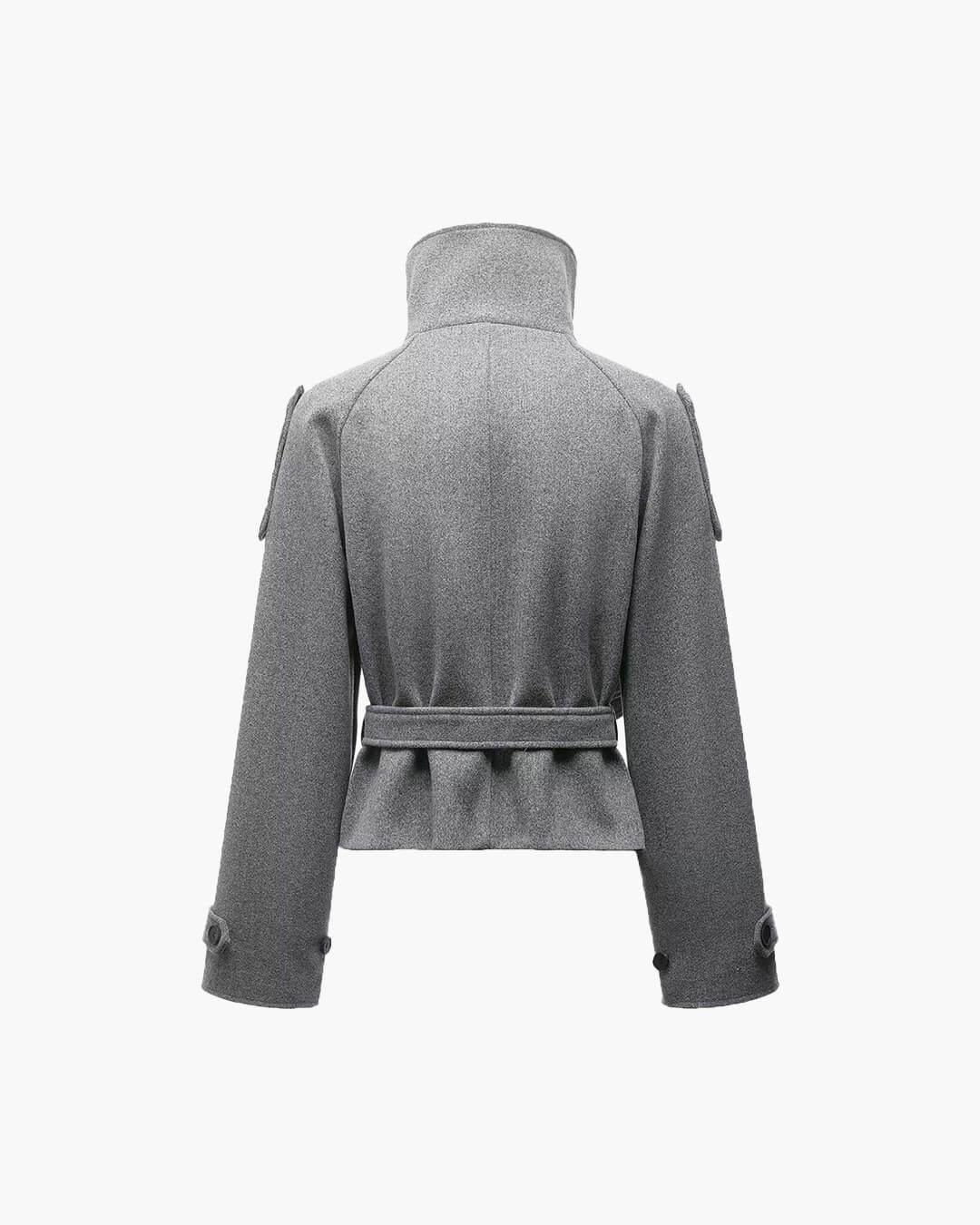 Debbie Stand Collar Short Trench Coat
