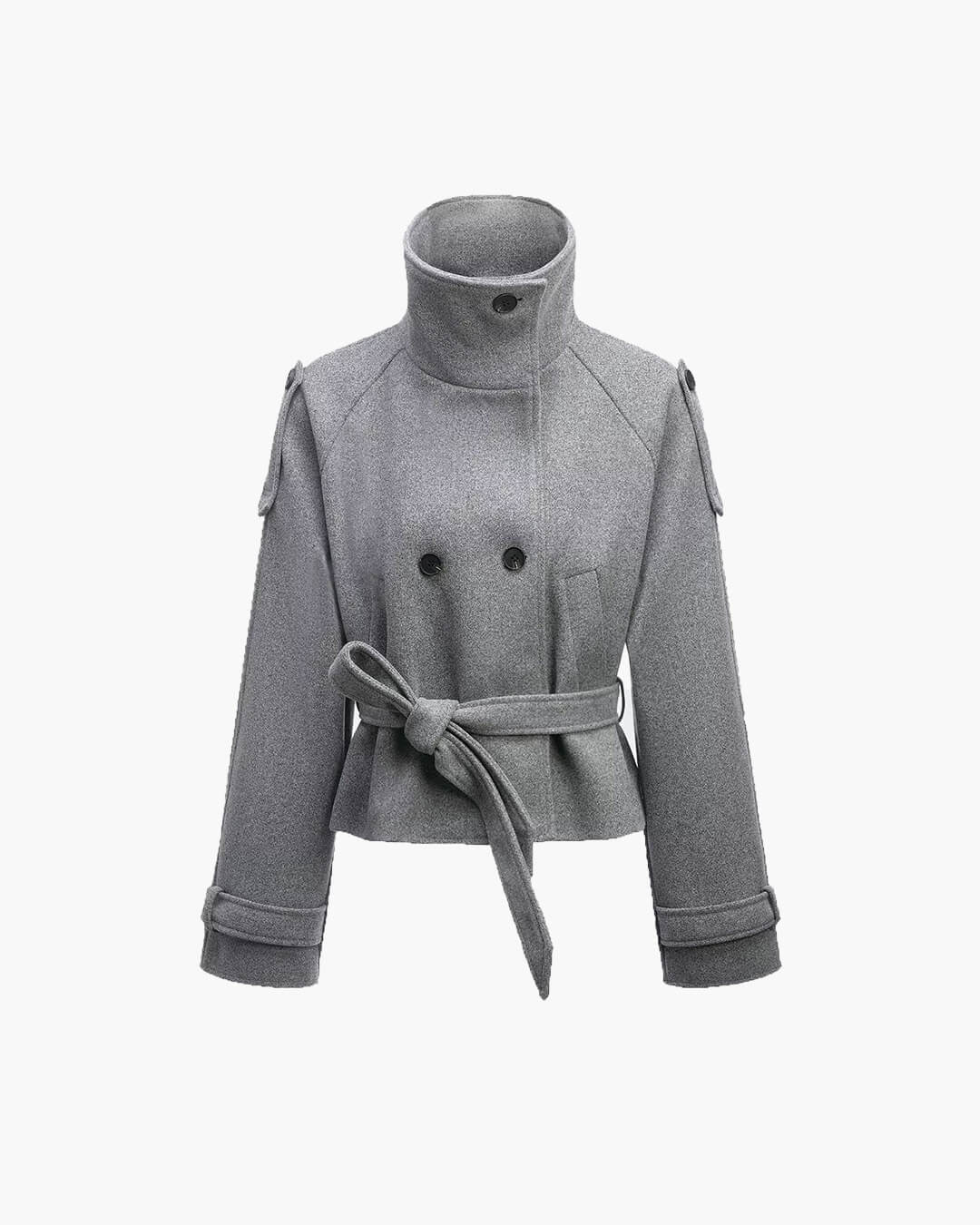 Debbie Stand Collar Short Trench Coat