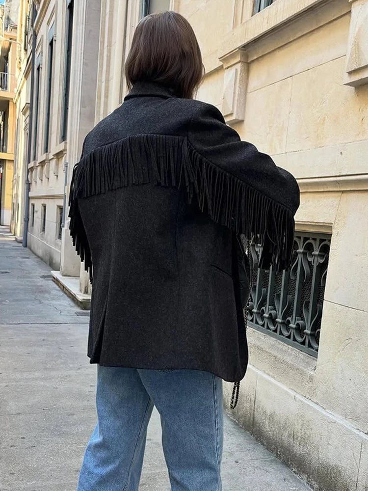 Marcelle Fringed Blazer Jacket