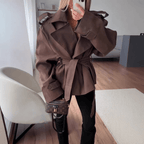 Molly Belted Cropped Trench Coat