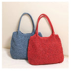Brielle Woven Straw beach Tote Bag