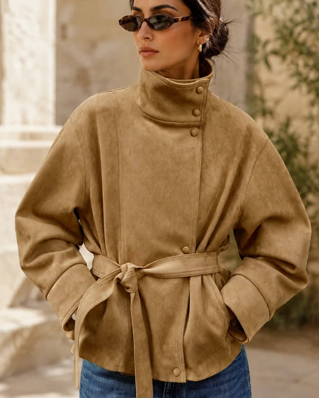 Kensington Suede Belted Jacket