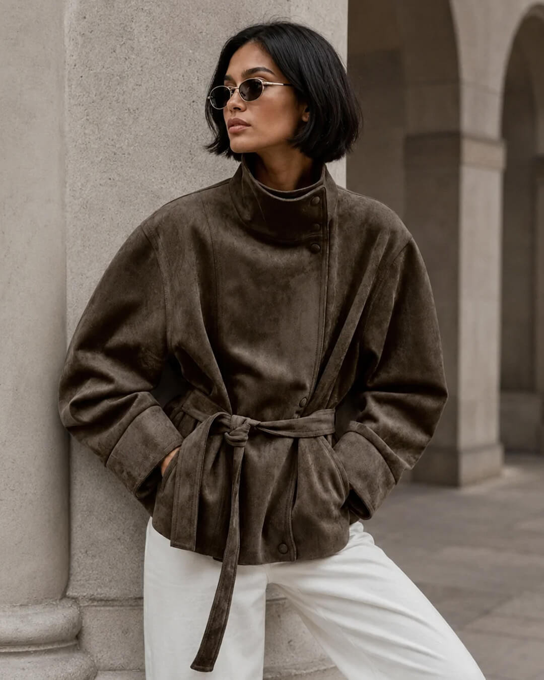 Kensington Suede Belted Jacket