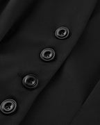 Empress Ruched-Waist V-Neck Blazer