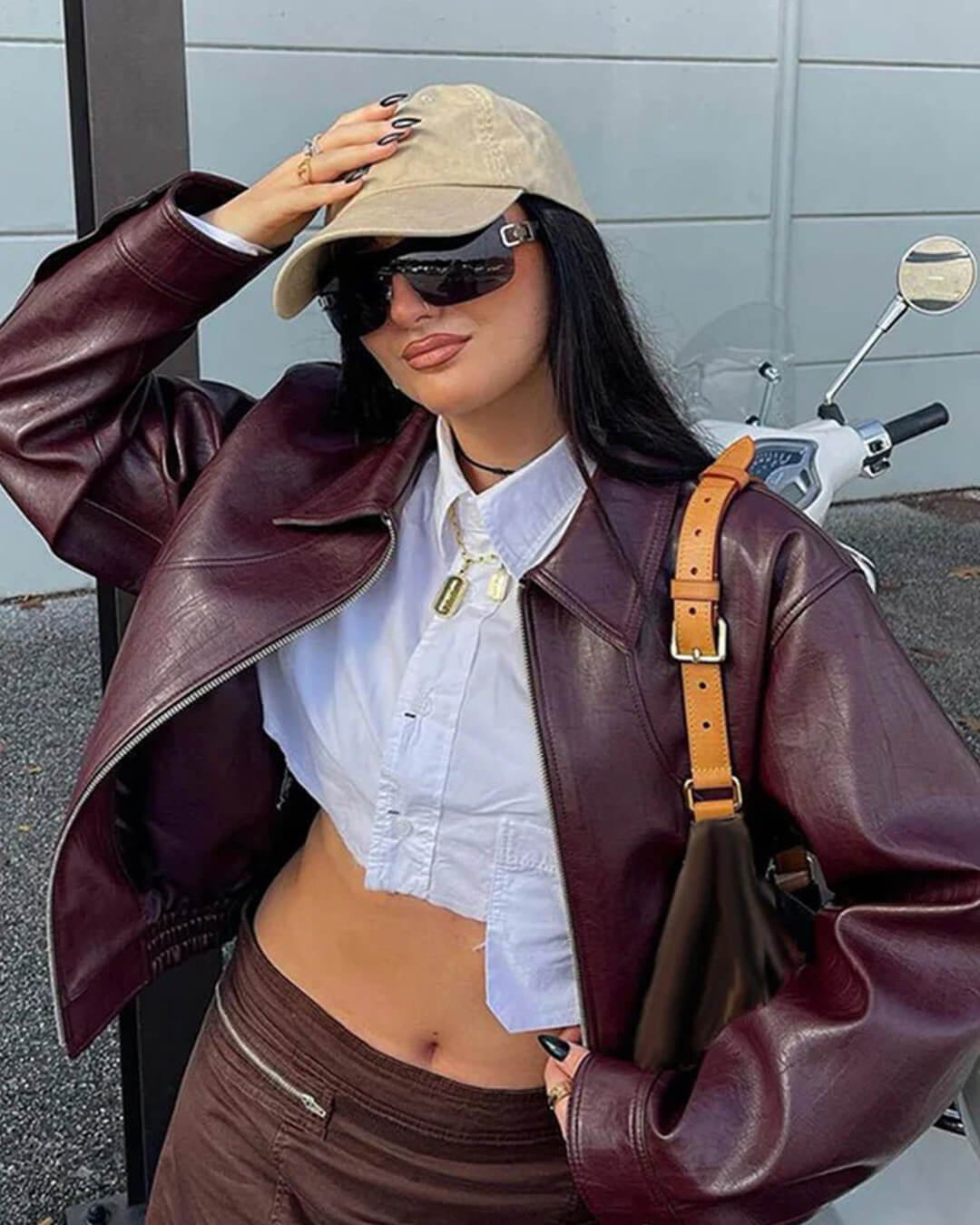 Erika Zip Up Leather Jacket