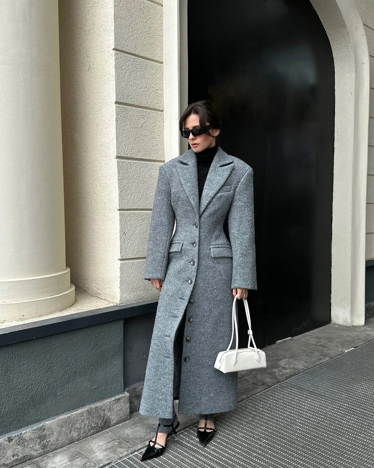 Aediva Cinched Waist Long Coat