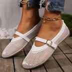 Hermione Mesh Mary Jane Ballet Flats