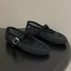 Jessica Rhinestone Mesh Ballet Flats