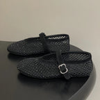 Jessica Rhinestone Mesh Ballet Flats