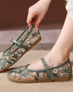 Leah Embroidered Ballet Flats