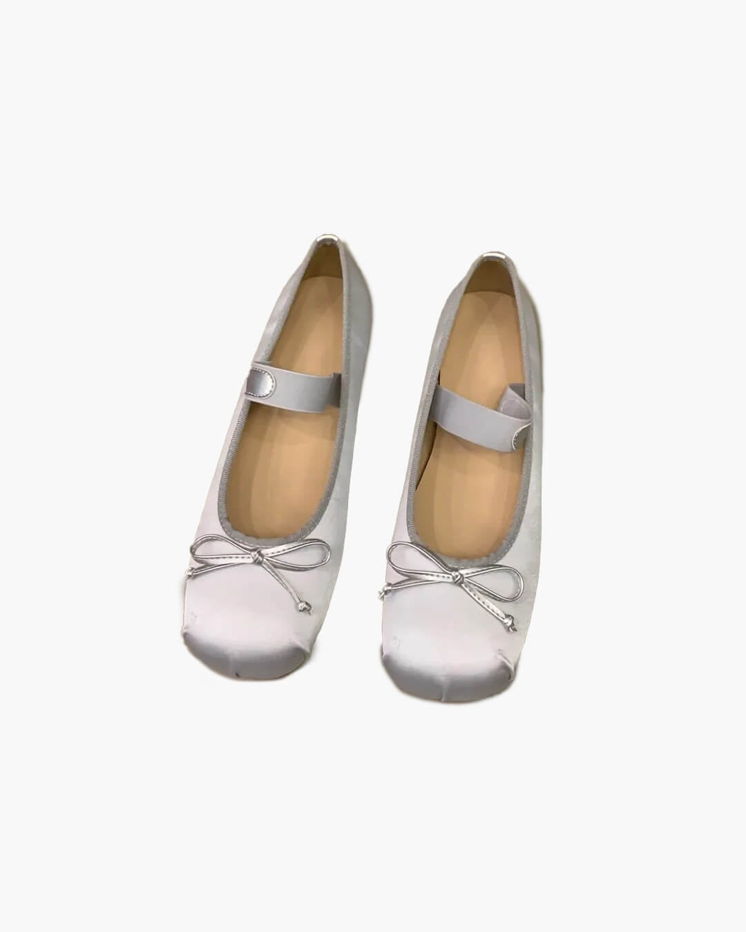 Pamela Bowtie Satin Ballet Flats