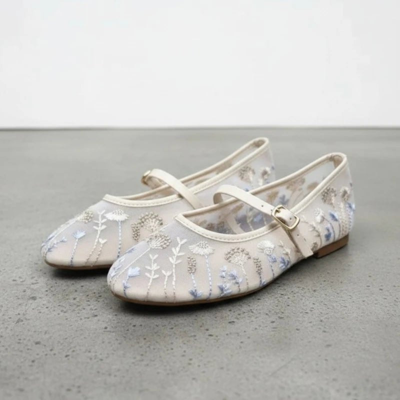 Priscilla Embroidered Ballet Flats