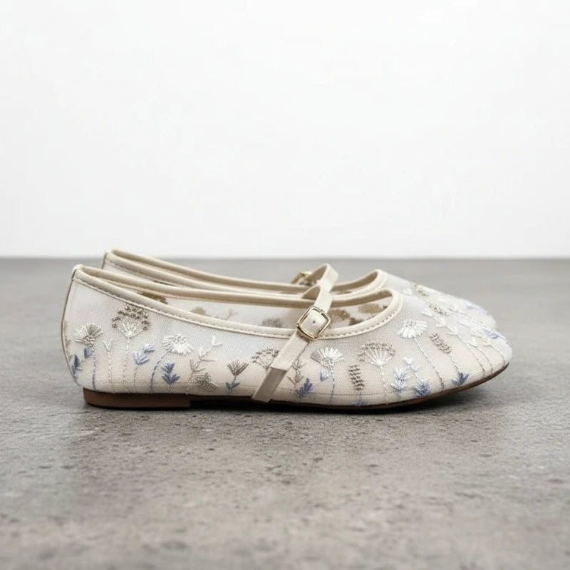 Priscilla Embroidered Ballet Flats