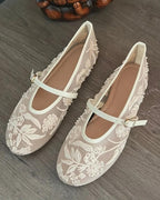 Sarah Beaded Mesh Ballet Flats