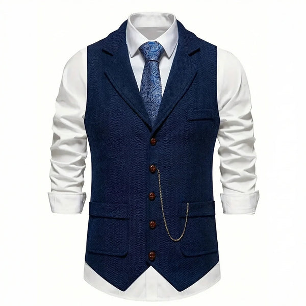 Navy Lancaster waistcoat