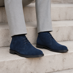 Burano blu indossata, close 3